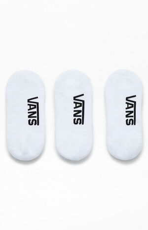 3 Pack White No Show Socks image number 1
