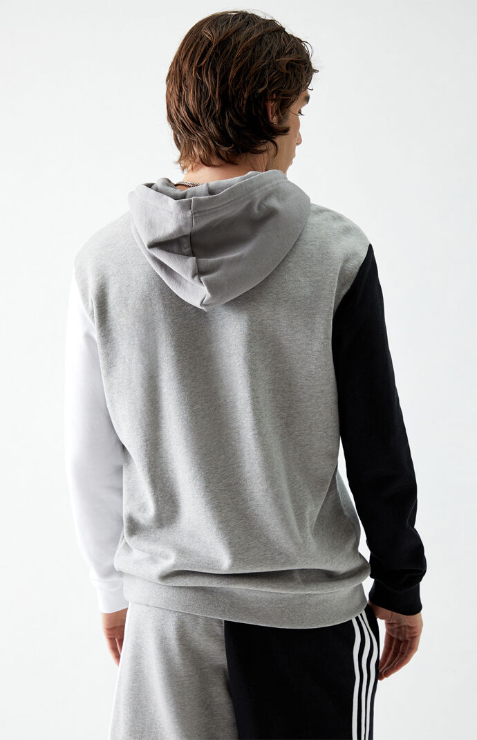 Black & Gray Blocked Trefoil Hoodie