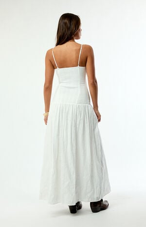 Ava Linen Bustier Maxi Dress image number 4