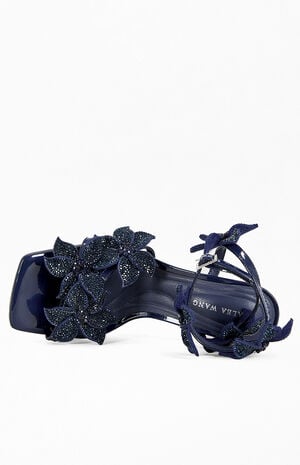 Women's Romi Navy Stiletto Sandals image number 4