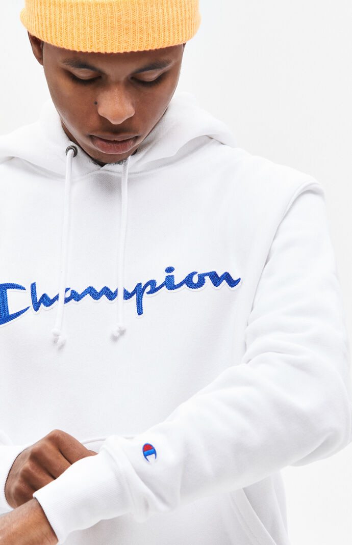 champion big c chain stitch reverse weave hoodie sweatshirt