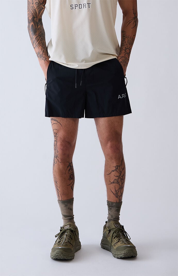 A.R.C. Active Black Khaki Running Shorts