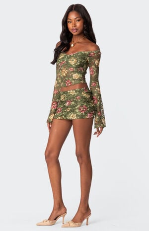 Orchard Printed Sheer Lace Top image number 3