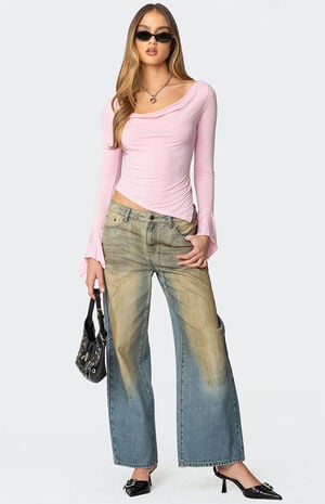 Rayna Cowl Neck Asymmetric Top image number 2