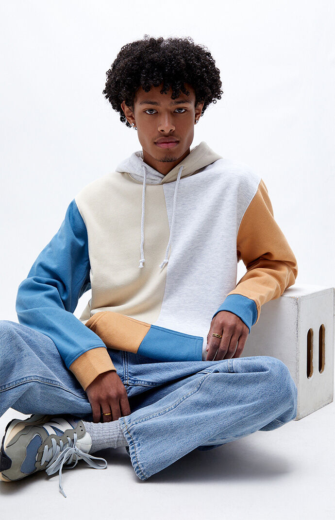 Hoodie color block sales