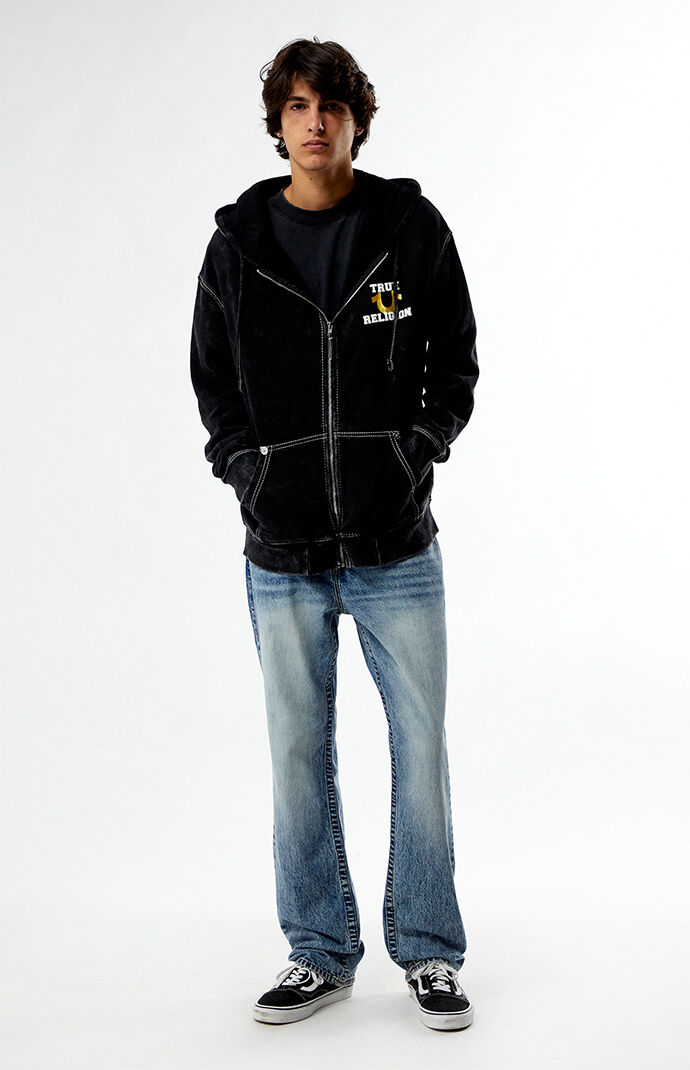 True Religion Big T Metallic World Tour Full Zip Hoodie | PacSun