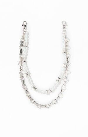 Barbed Pearl Double Wallet Chain image number 1