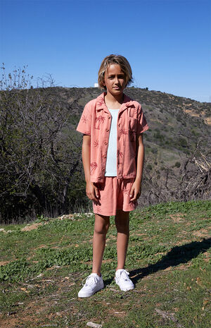 Palm Tree Terry Sweat Shorts image number 6