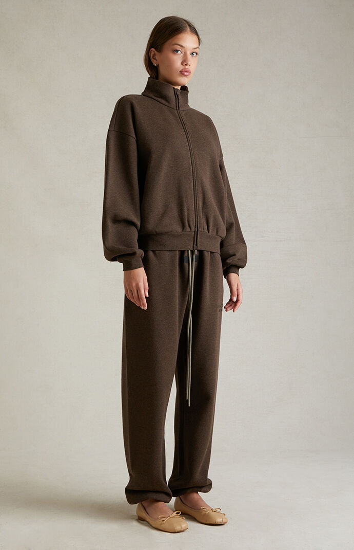 【FOG Essentials】Women's Heather Wood Zip Up Jacket Fear of God Essentials Women's Heather Wood Zip Up Jacket