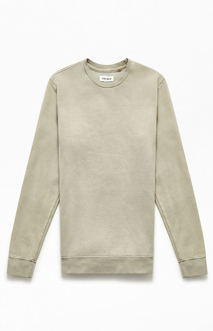 Gray Vintage Wash Crew Neck Sweatshirt