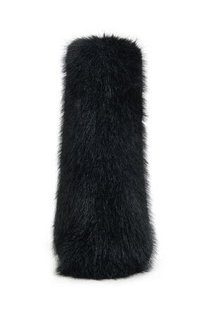 Lisboa Black Cuffed Faux Fur Chunky Booties image number 3