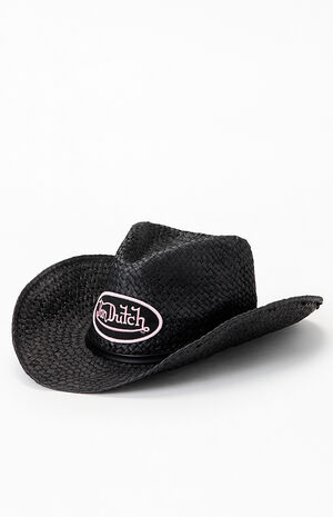 Black Straw Cowboy Hat image number 4