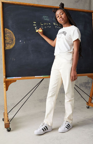 Off White Straight Leg Jeans image number 1