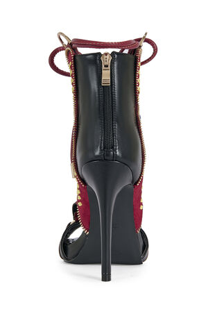 Women's Shainia Black Western Gladiator Stiletto Heels image number 3