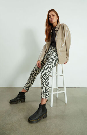 Taupe Lacquered Shacket image number 1