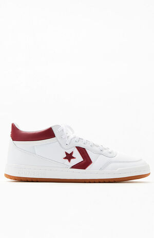 White & Burgundy Fastbreak Pro Shoes image number 1
