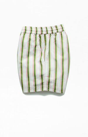 Cream Stripe&nbsp;15" Swim Trunks image number 3