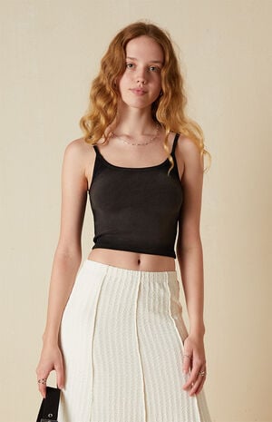 Skylar Washed Square Neck Tank Top image number 1