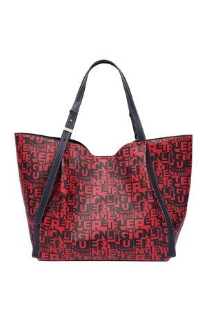 Red Multi Patch Graphic Tote Bag image number 4