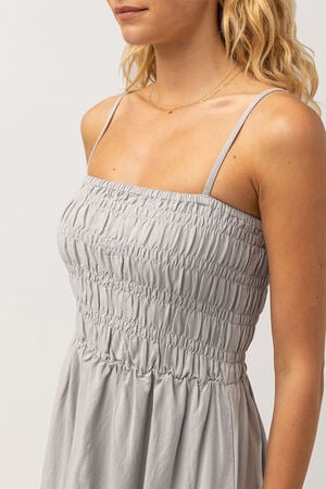 knee length dresses for ladies Rhythm Womens Dress Classic Shirred Midi main image 0