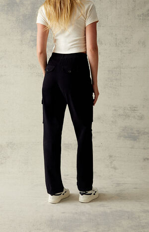 Black Cargo Trousers image number 4