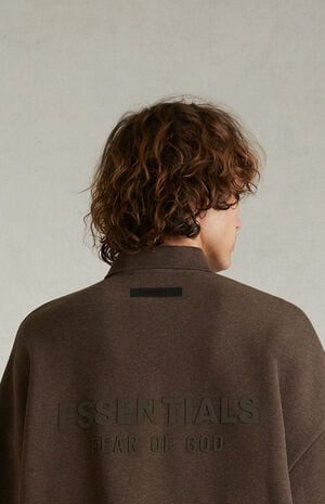 Heather Wood 3/4 Sleeve Polo Sweatshirt image number 5