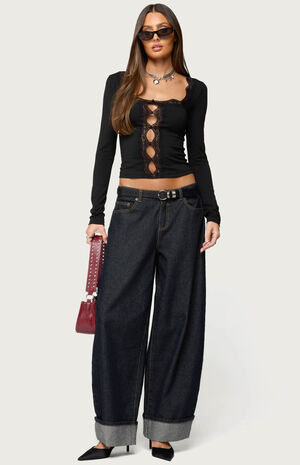 Zeya Lacey Keyhole Top image number 5