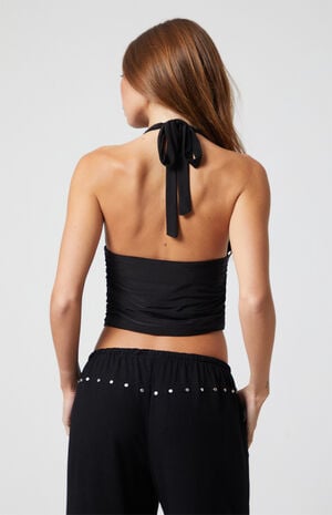 Serena Deep V Halter Top image number 5