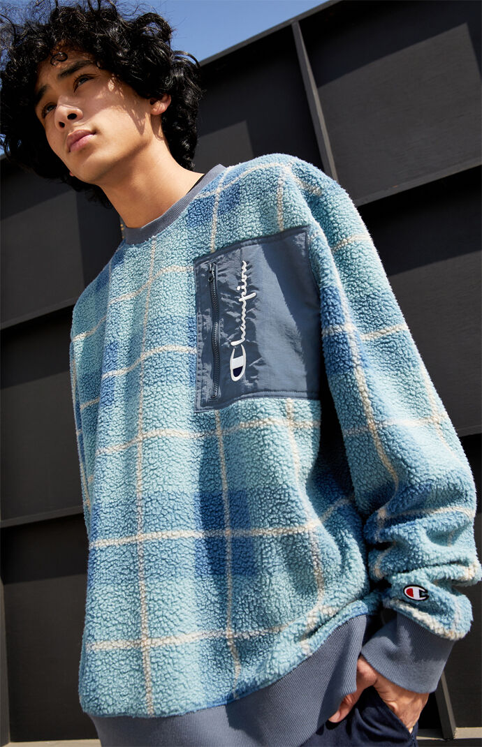 Plaid champion sweatshirt outlet