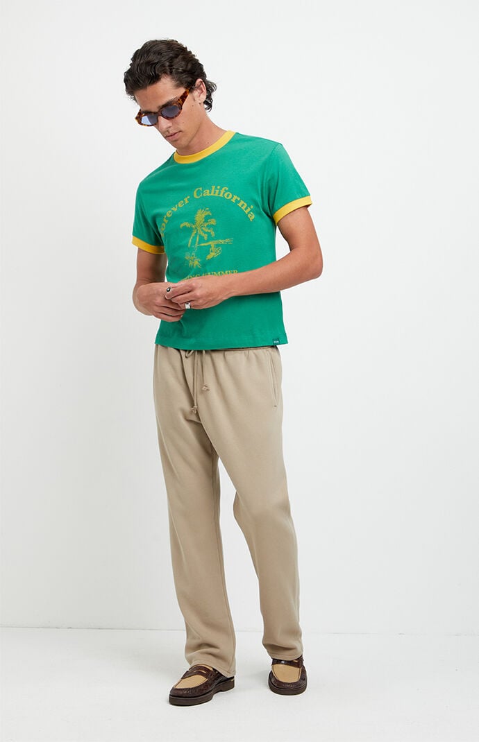 Pacsun Tan Johnny Fleece Straight Sweatpants