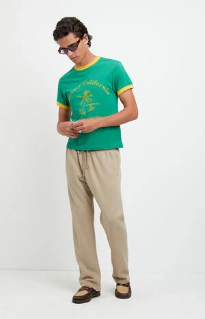 Tan Johnny Fleece Straight Sweatpants image number 1
