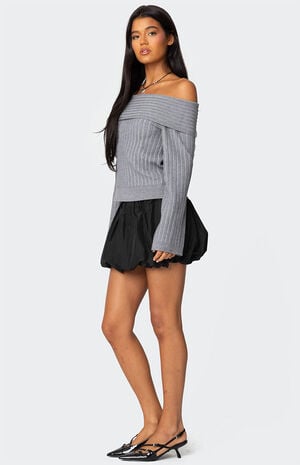Brandy Fold Over Ribbed Sweater Brandy Fold Over Ribbed Sweater image number 5