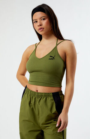 Olive Classics Ribbed Crop Top image number 1