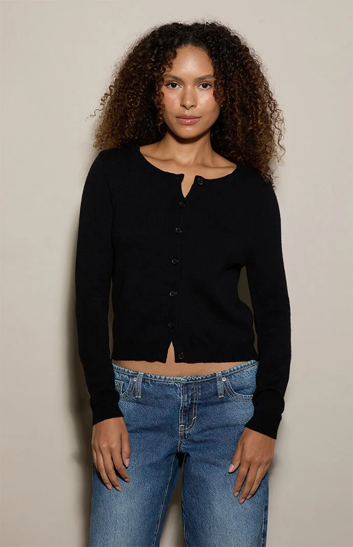 Women's Marley Button Down Cardigan in Black - Size XL