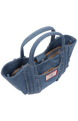 Atlas Frayed Medium Tote Bag image number 7