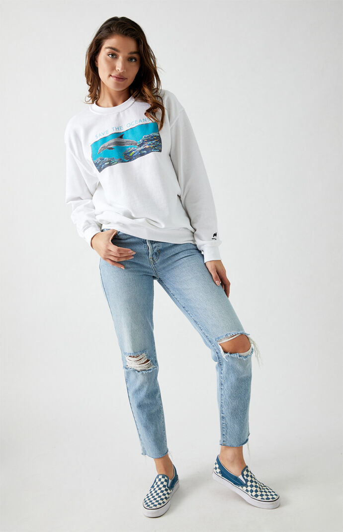 Save The Oceans Crew Neck Sweatshirt
