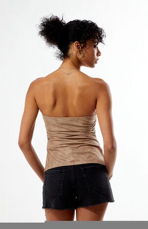 Sally Faux Suede Tube Top image number 5