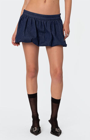 Denim Bubble Micro Skort image number 2