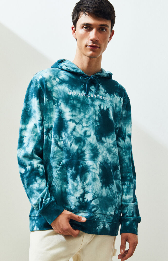 Teal tie dye hoodie clearance