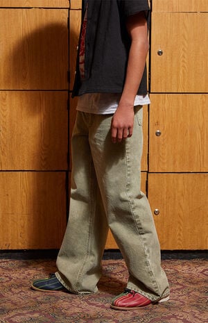 Olive Baggy Jeans image number 5