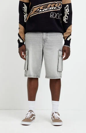 Austin Extreme Baggy Jean Shorts Cargo Gray image number 1