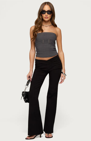 Maryah Paneled Stud Strapless Top image number 4