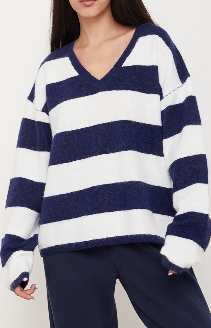 LA Hearts Striped V-Neck Sweater | PacSun