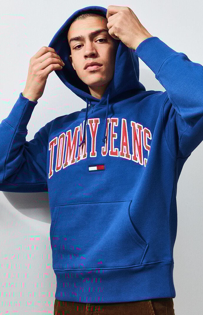 Tommy jeans classics hot sale logo pullover hoodie