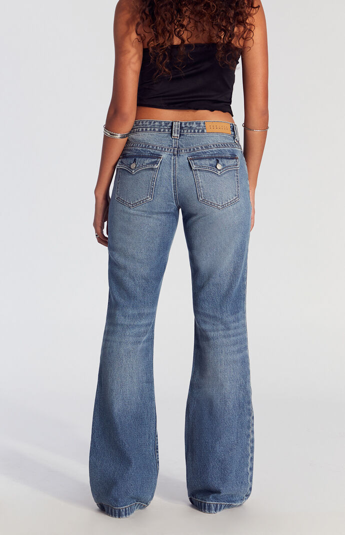 Pacsun Jade Low Rise Bootcut Jeans Button Pocket Medium