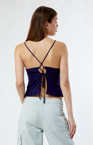 Lace Tie Back Cami Top image number 3
