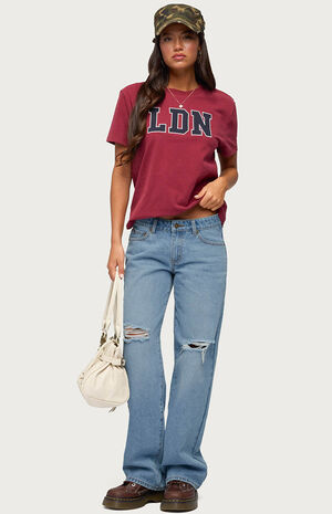 Juju Distressed Low Rise Baggy Jeans image number 5