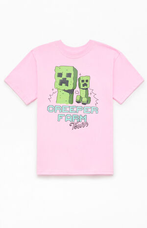 Kids Minecraft Creeper Farm T-Shirt image number 1