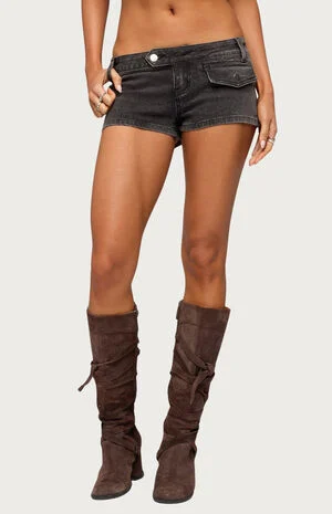 Bryan Denim Micro Shorts image number 1