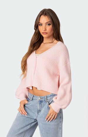 Sabrina Chunky Knit Cropped Cardigan image number 2